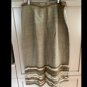 NWOT NEESH 100% SILK FULL LENGTH SKIRT WITH UNIQUE HEMLINE  Large